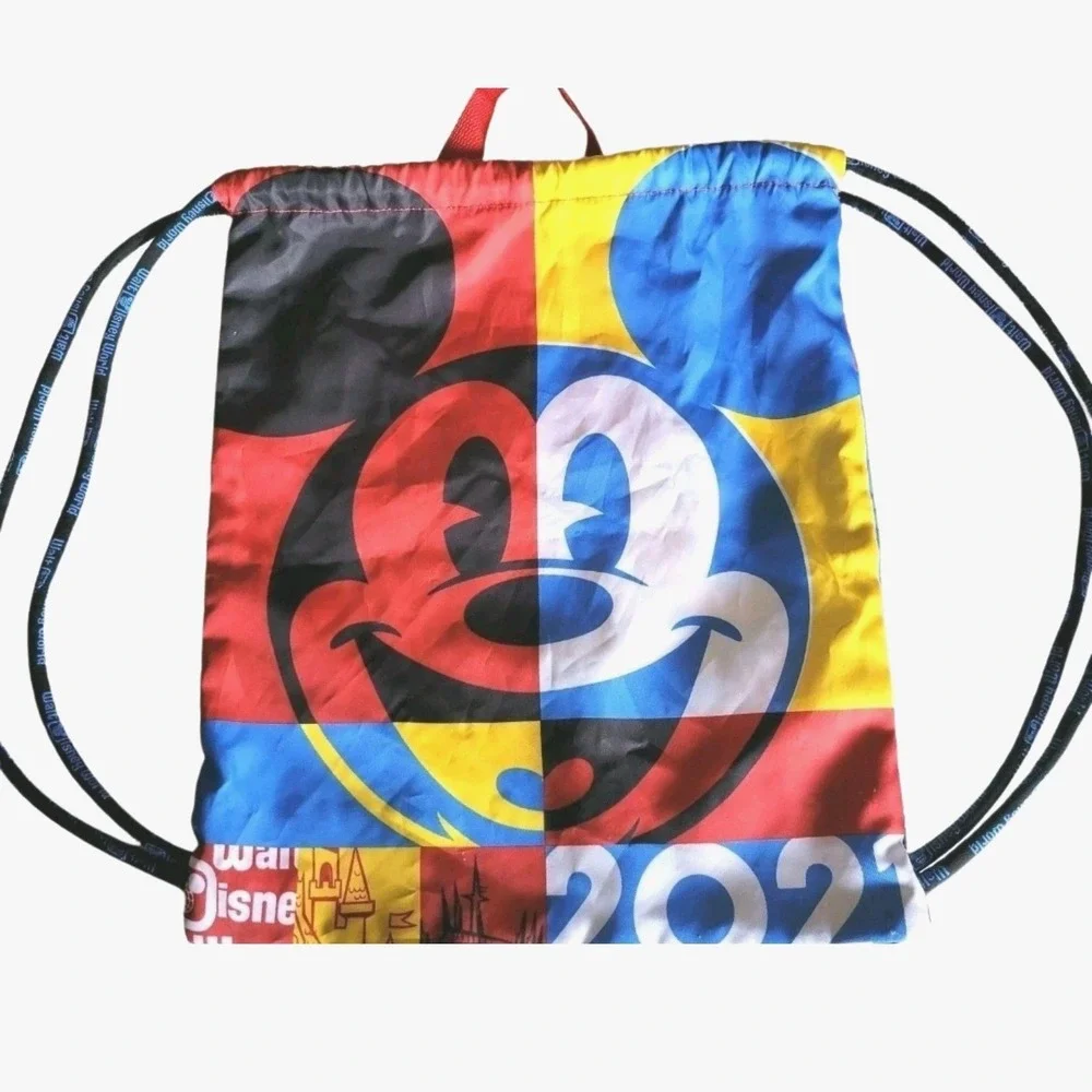 Walt Disney‎ World Mickey Mouse Drawstring Backpack 2021 Park Souvenir Bag
